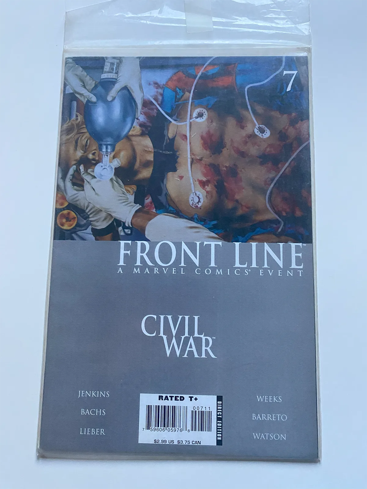 Front Line a marvel comics event Civil war 7 - Inglés
