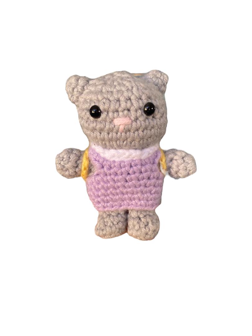 Ternurin gatito con mochila - amigurumi
