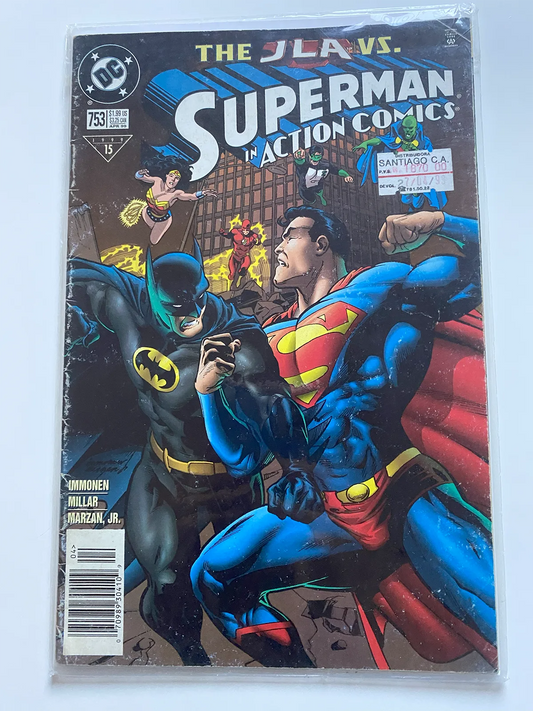 The JLA vs Superman in action comics Nº753 - Inglés