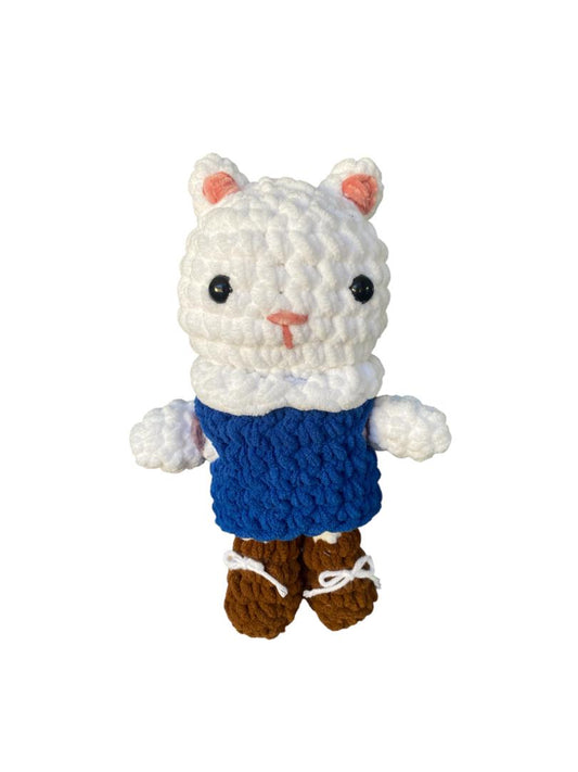 Ternurin gatito vestido azul - amigurumi 15cm