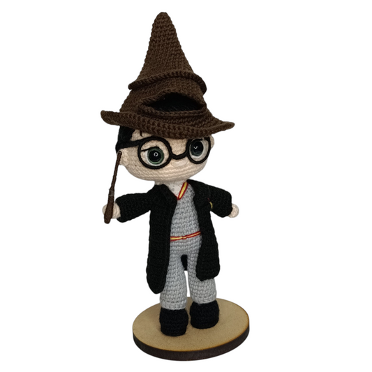 Amigurumi - Harry Potter + sombrero seleccionador 20cm