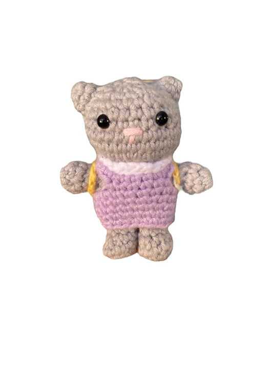 Ternurin gatito con mochila - amigurumi